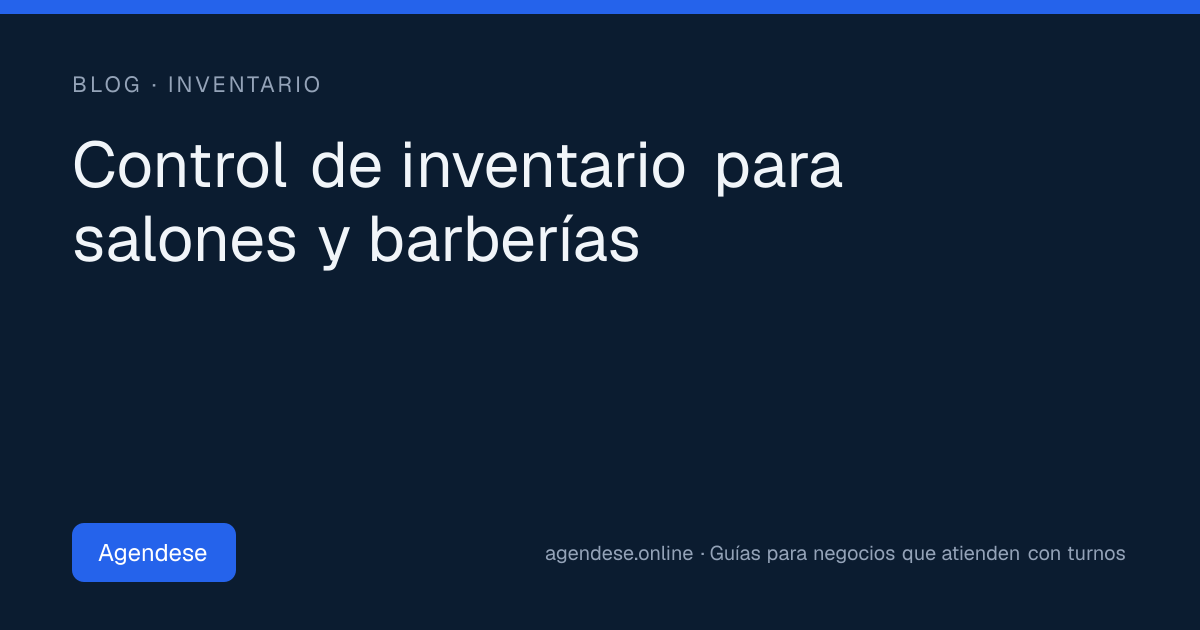 Portada: Control de inventario para salones y barberías